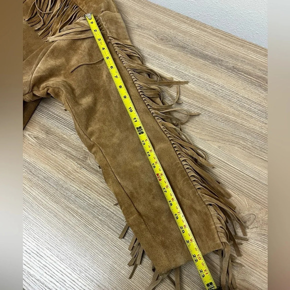 Men’s Suede Leather Fringed Western Jacket size XL - Picture 12 of 14